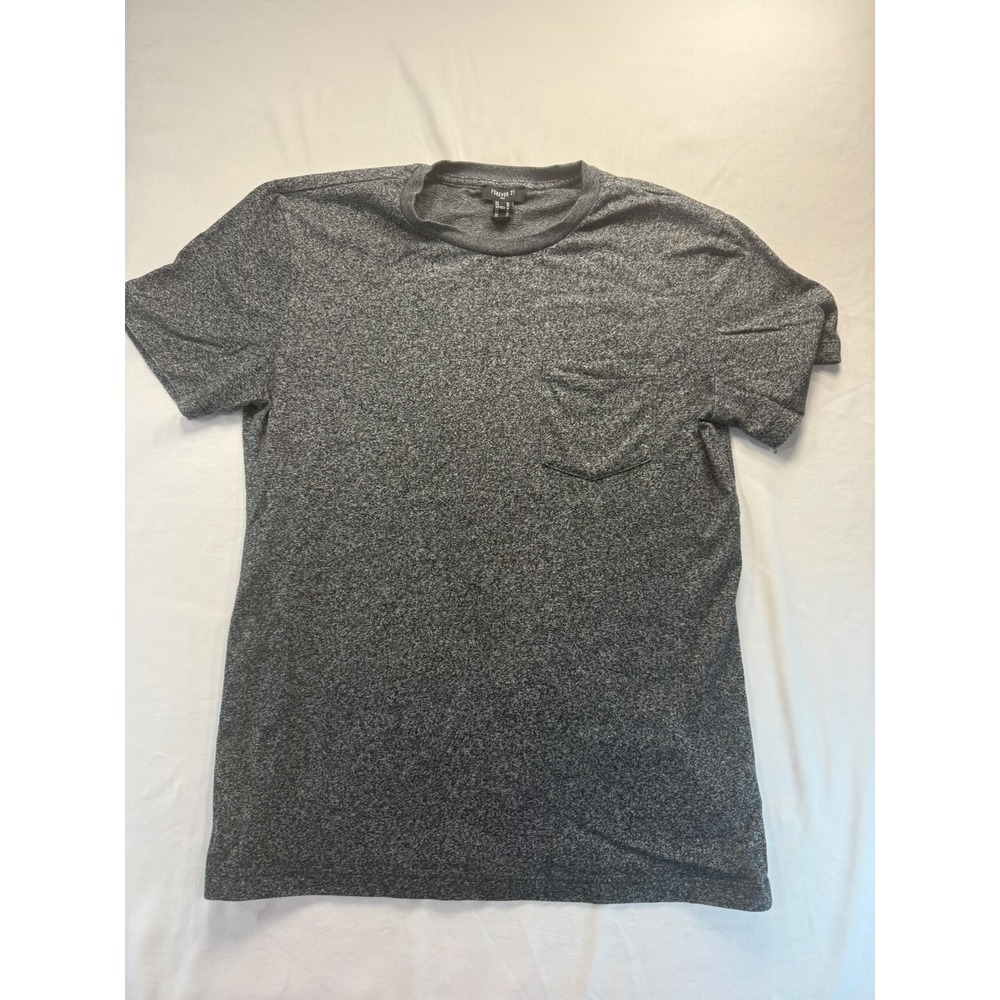 Forever 21 Men T-Shirt Size M Gray Heather Short Sleeve Pocket Crew Neck Basic